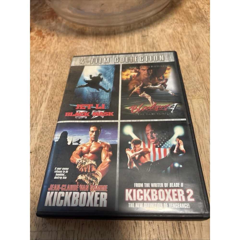 Kickboxer 1 & 2, Black Mask, Bloodsport 4-Film Collection (DVD) Van Damme Jet Li